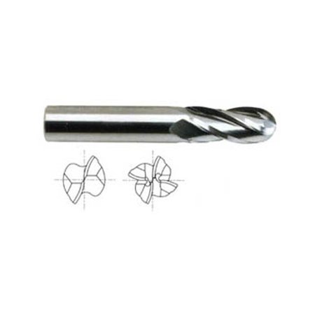 YG-1 TOOL CO 2 Flute Regular Length Ball Nose Ticn-Coated Carbide 41584TC